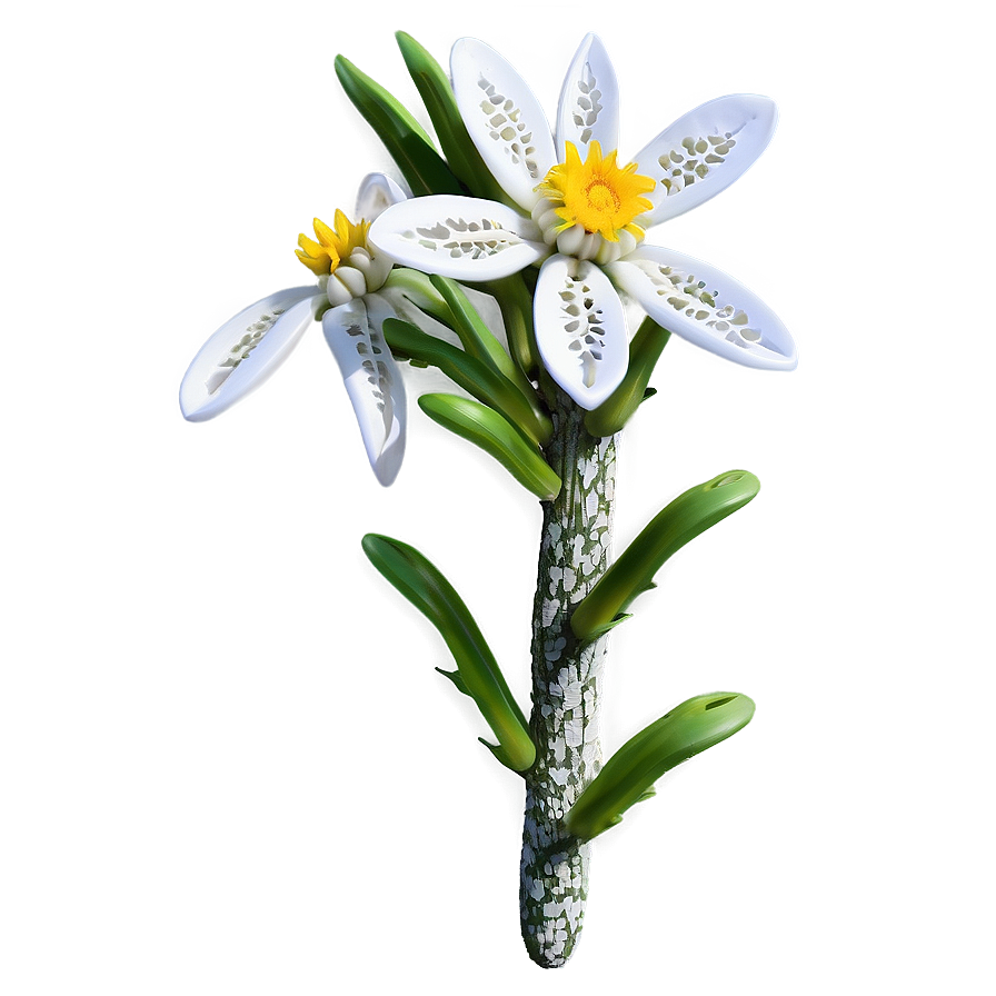 Edelweiss Mountain Flower Png Rcs29 PNG