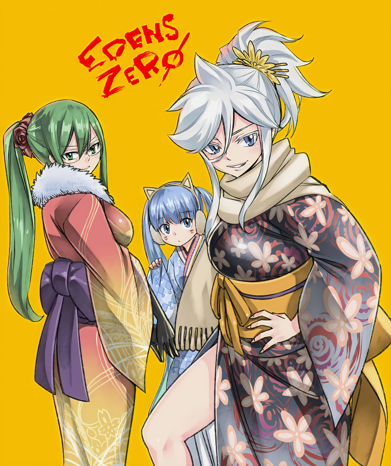 Edens Zero Anime Piger Bred Skrivebord Tapet Wallpaper
