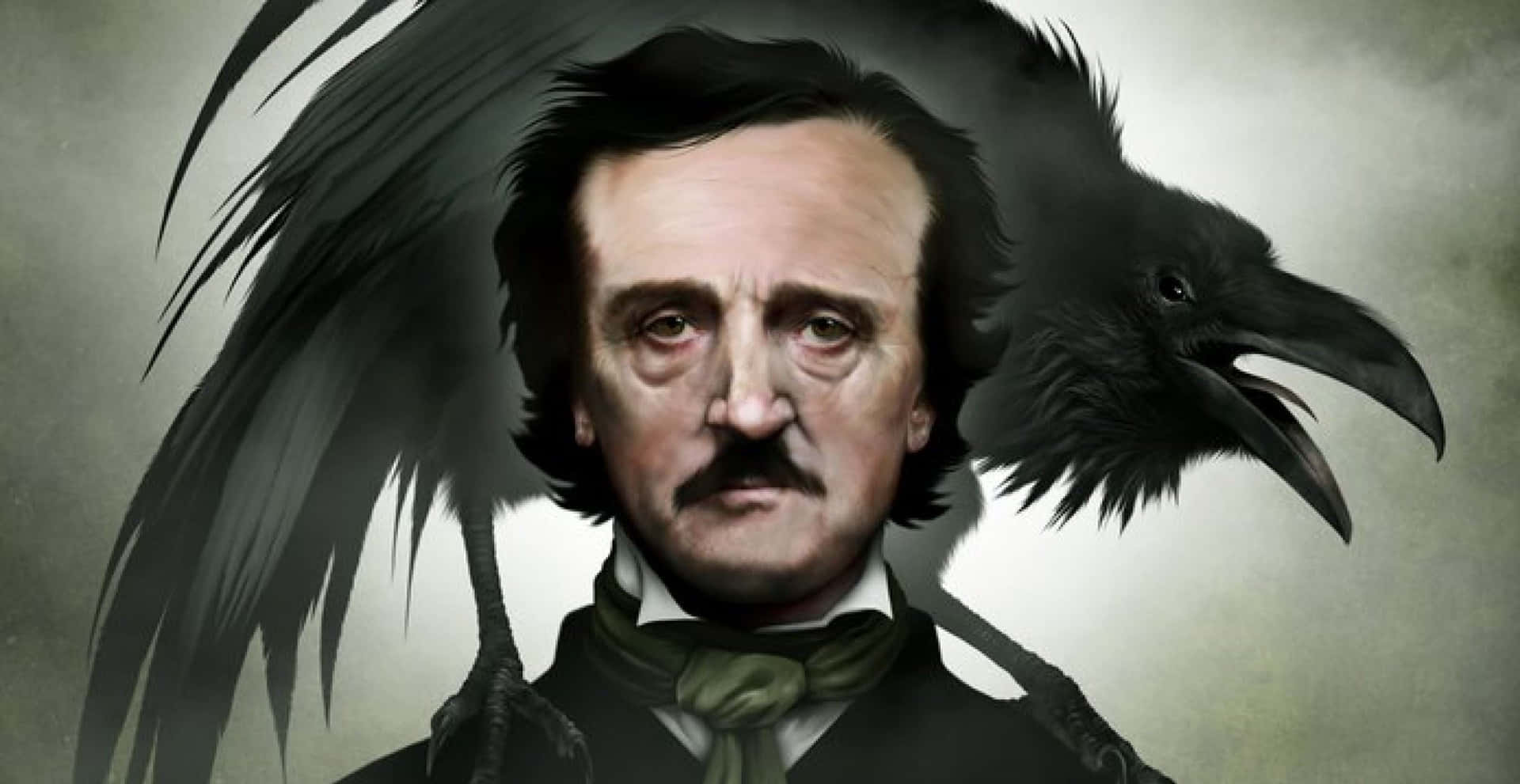 Edgar Allan Poe Raven Fusion Wallpaper