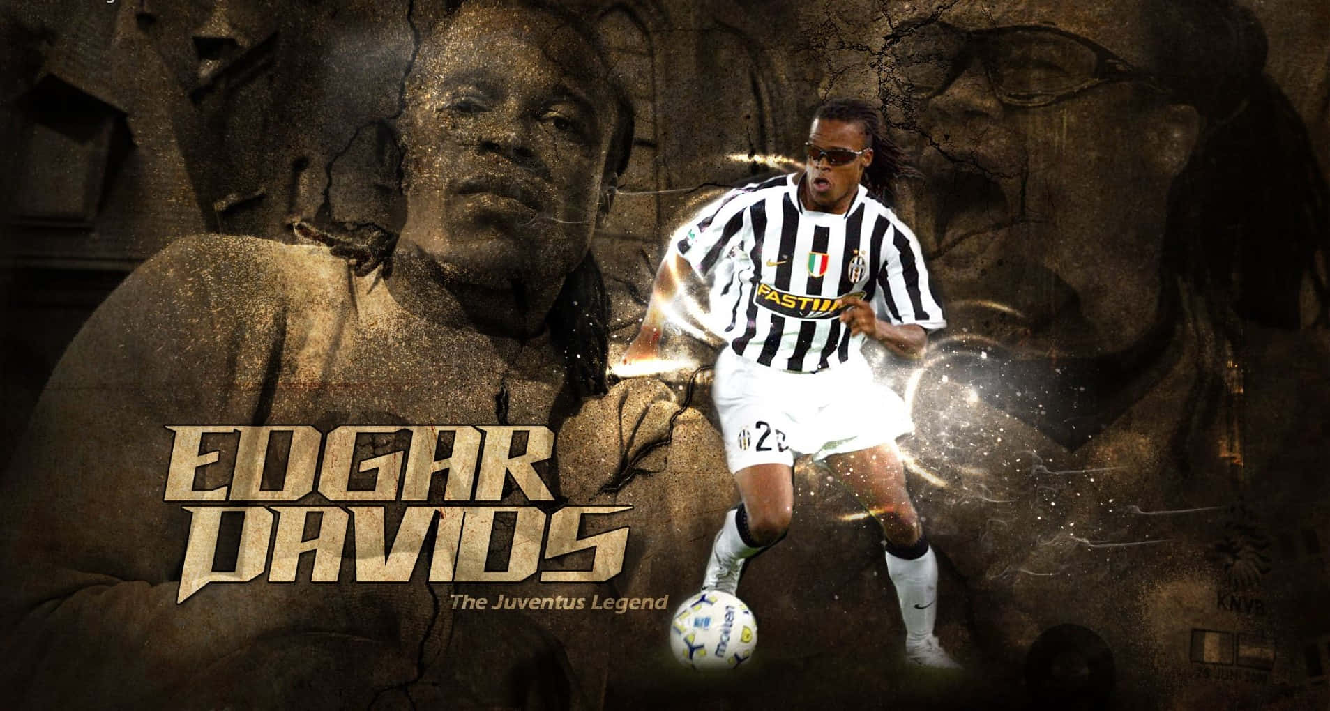 Edgar Davids Juventus Legend Graphic Design Wallpaper
