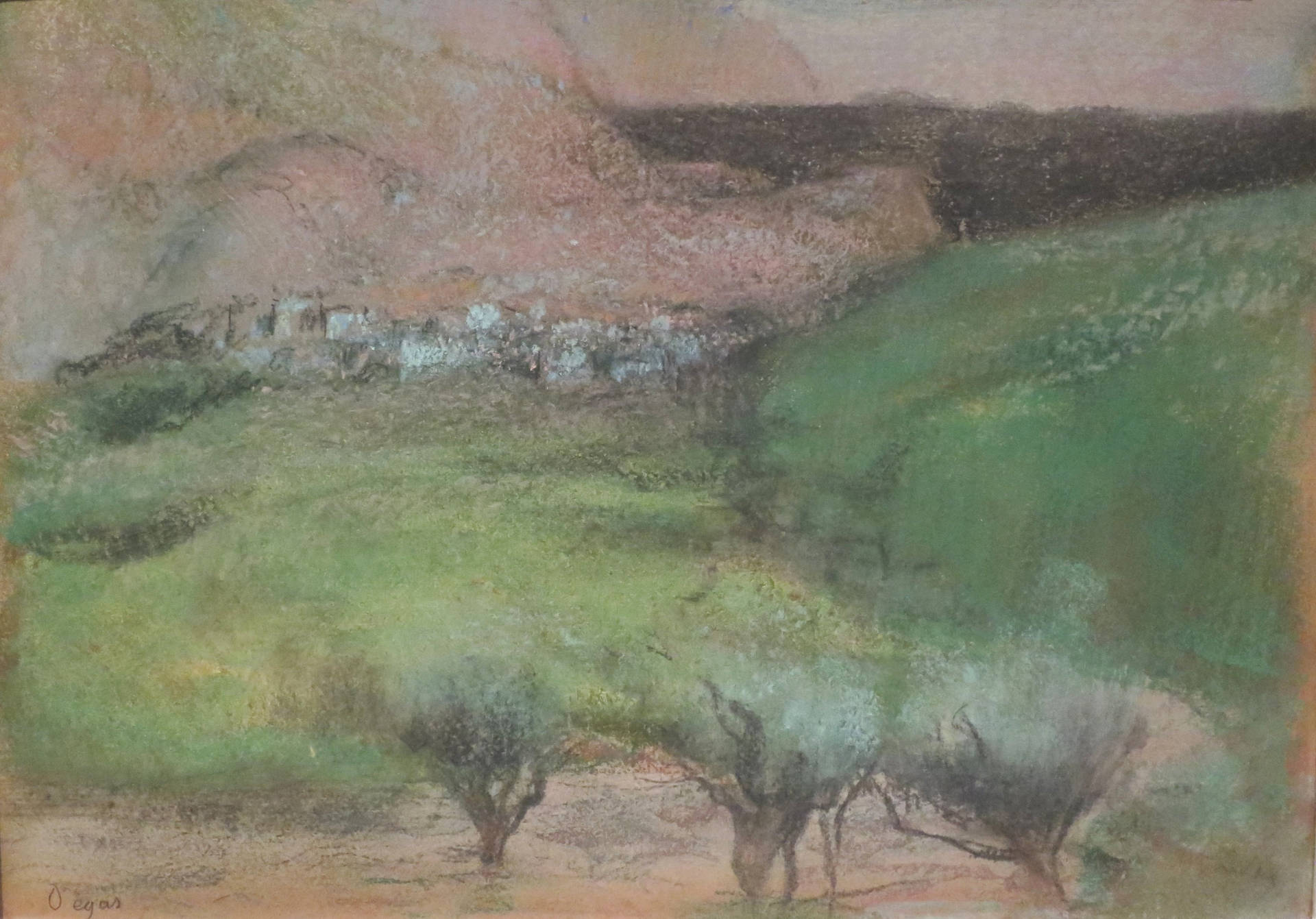 Cuadrode Paisaje De Edgar Degas Fondo de pantalla