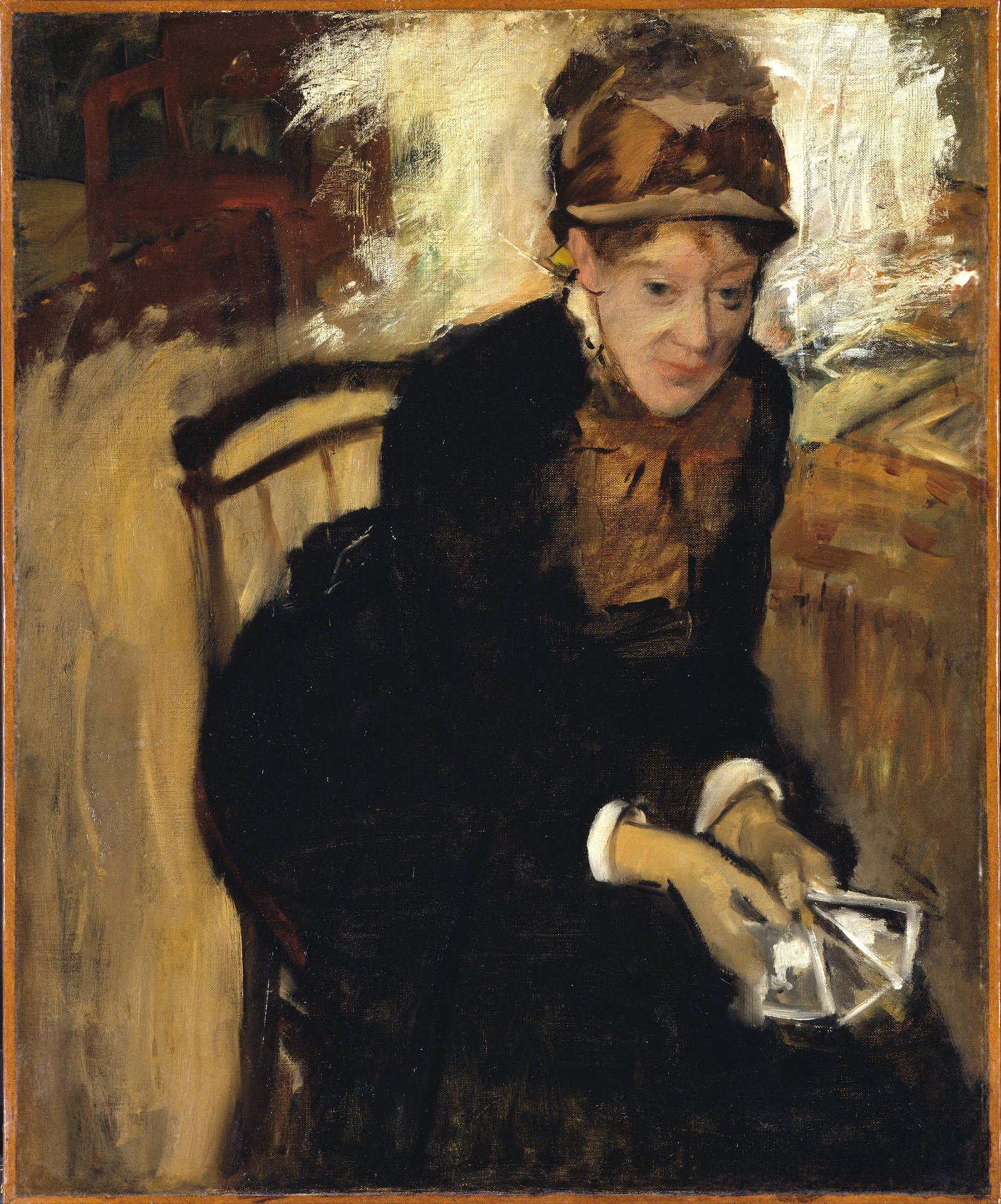 Retratode Mary Cassatt Por Edgar Degas Fondo de pantalla