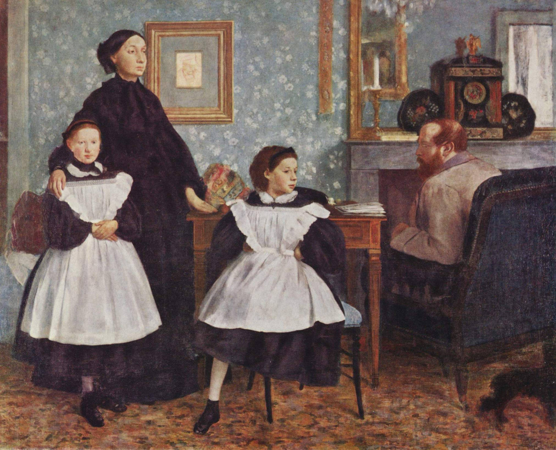 Edgardo Degas La Famiglia Belleli Sfondo