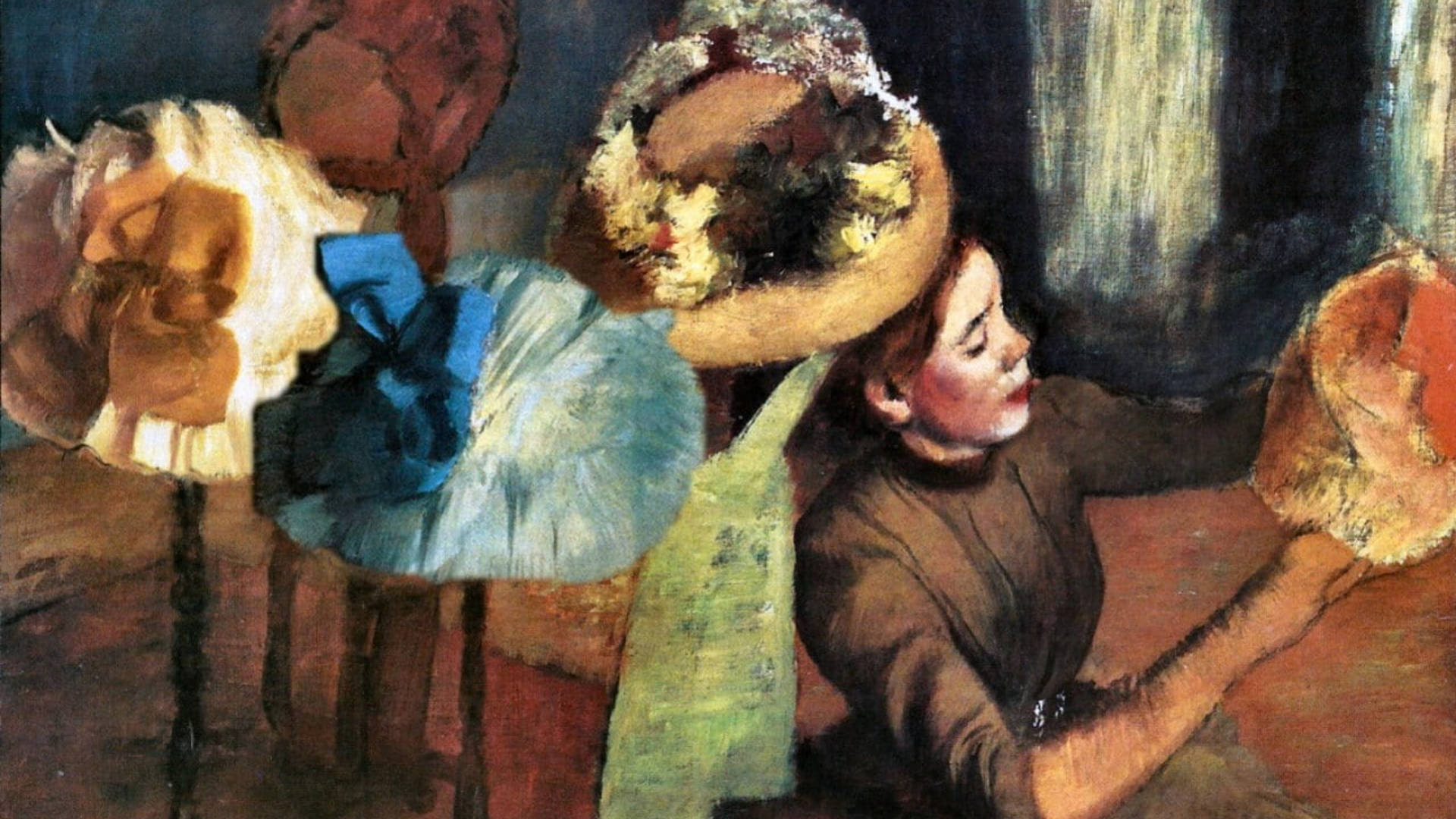 Edgar Degas La Modisteria Sfondo