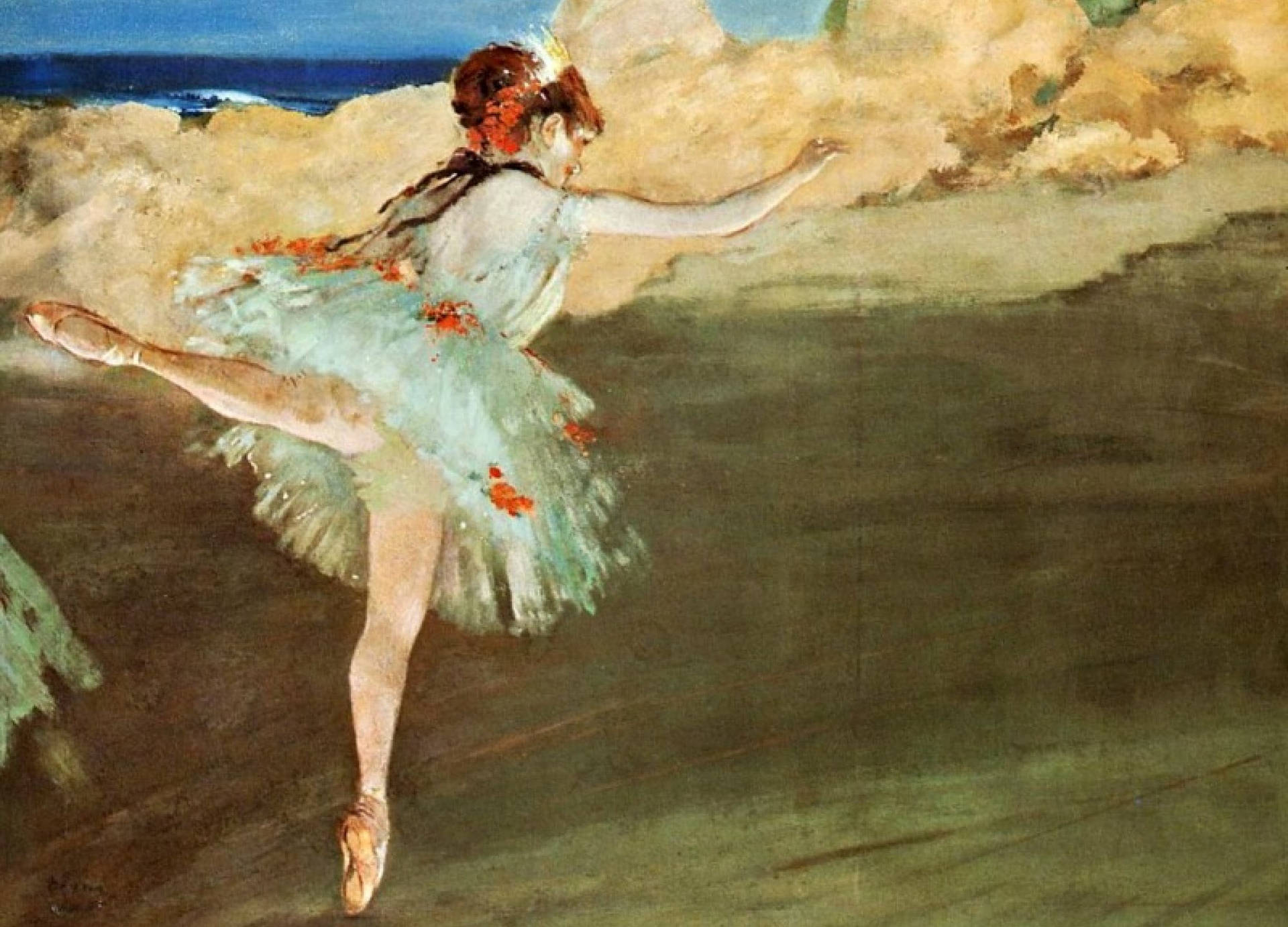 Edgar Degas Il Ballerino Delle Stelle Sulle Punte Sfondo