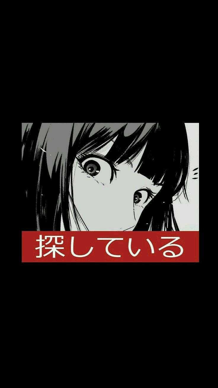 Manga, anime, girl, edgy, aesthetic, red