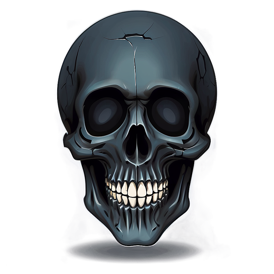 Edgy Black Skull Clipart Png Gig52 PNG