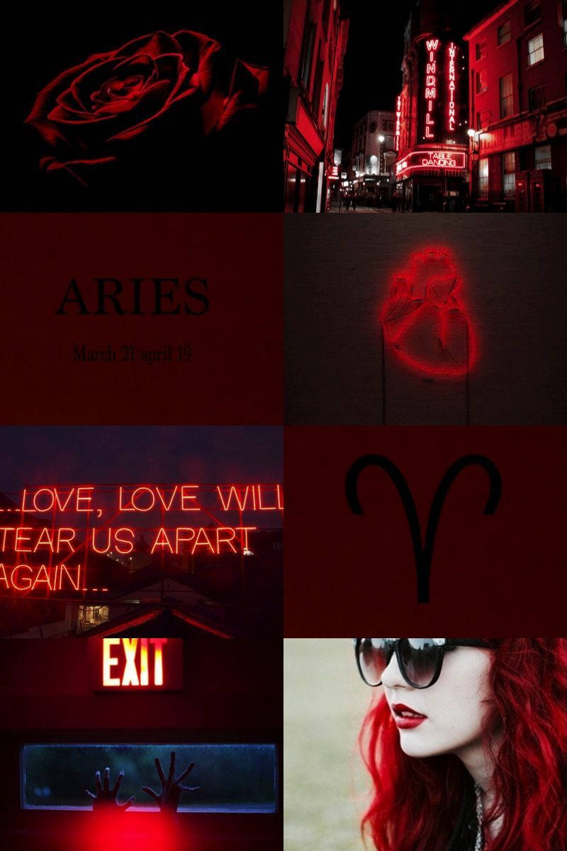 Edgy Red Aries Aesthetic