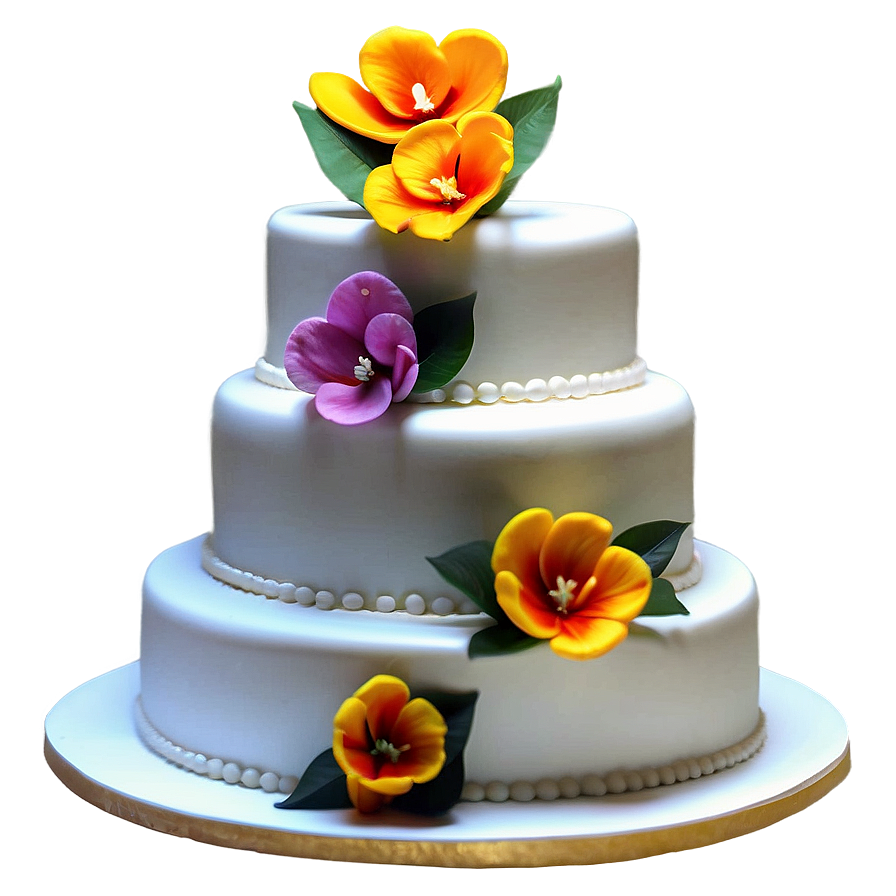 Edible Flower Wedding Cake Png Mix7 PNG