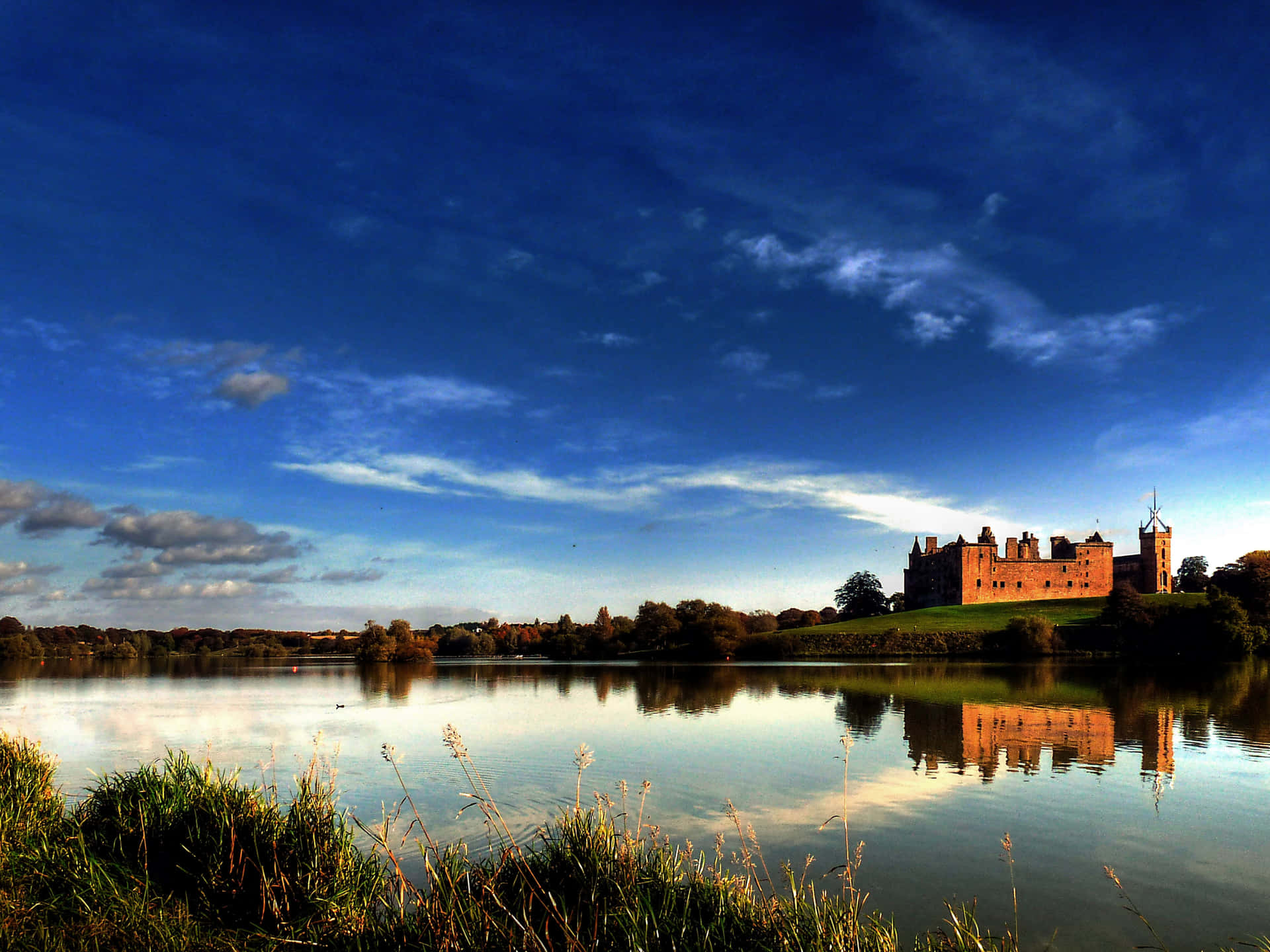 Edinburgh Castle Reflection Lake Wallpaper