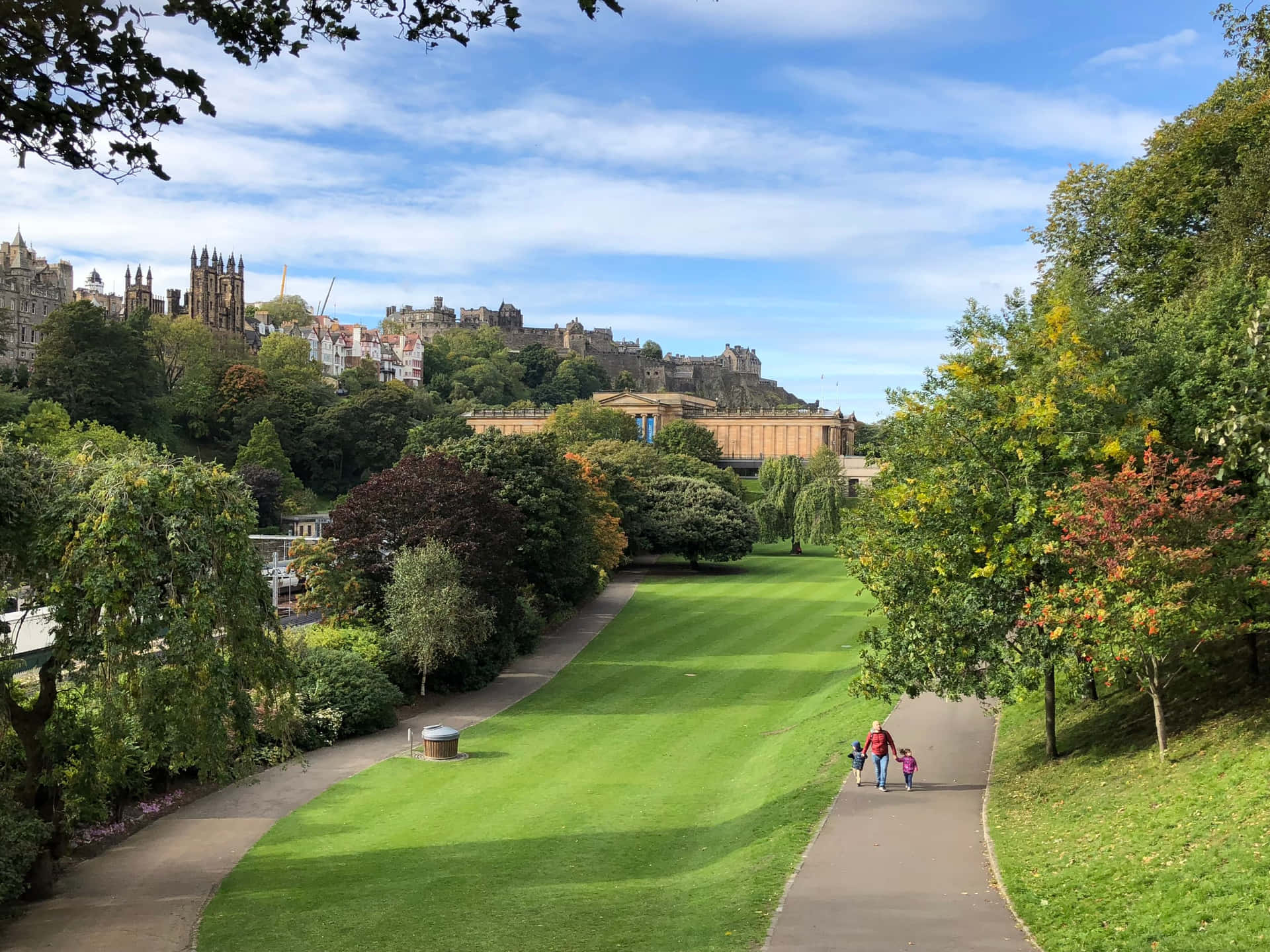 Edinburgh Princes Street Gardens View Wallpaper