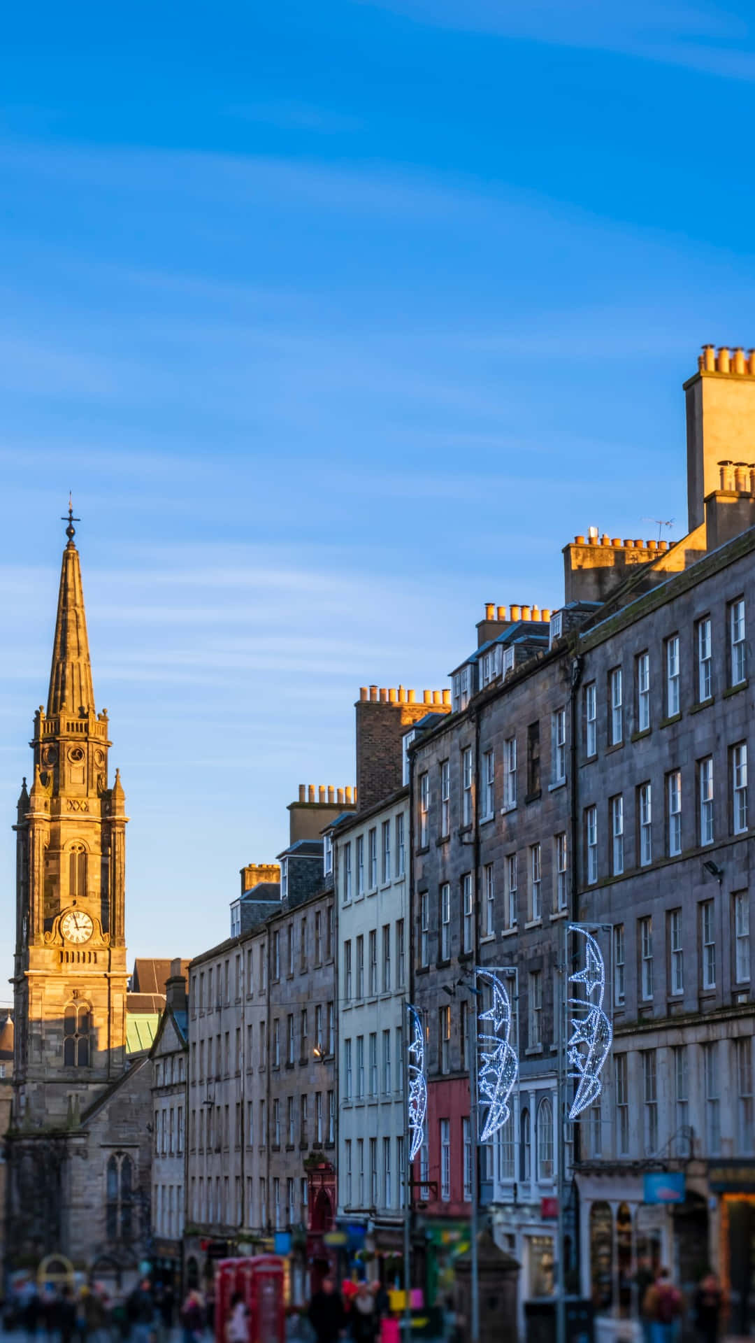 Edinburgh Royal Mile Dusk View Wallpaper