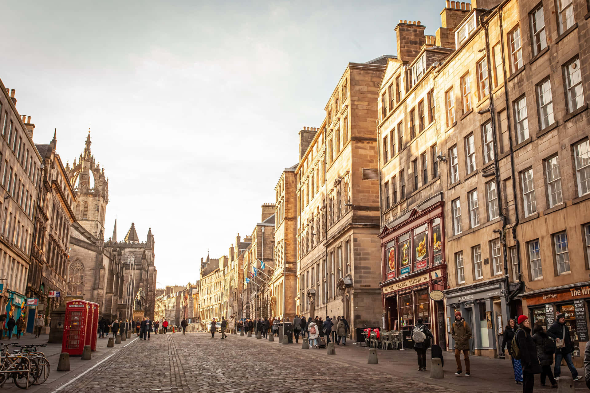 Edinburgh Royal Mile Sunset Wallpaper