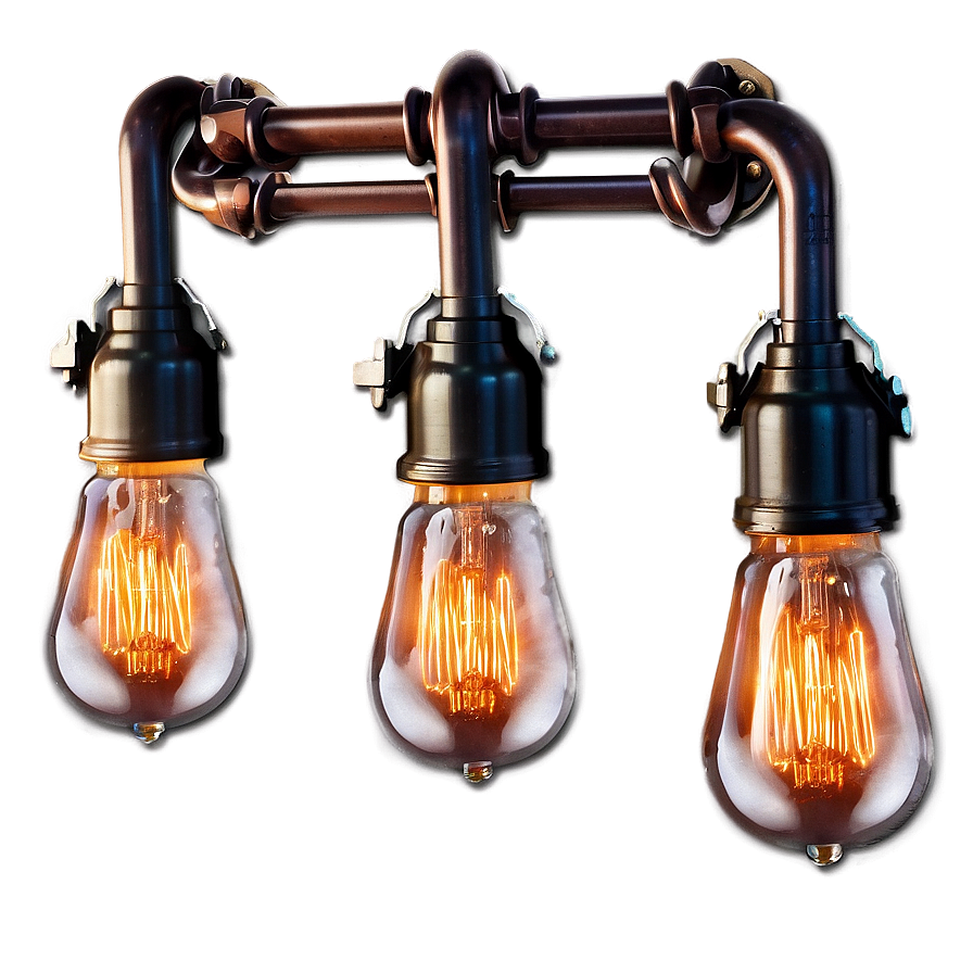 Edison Bulb Light Fixture Png 06262024 PNG
