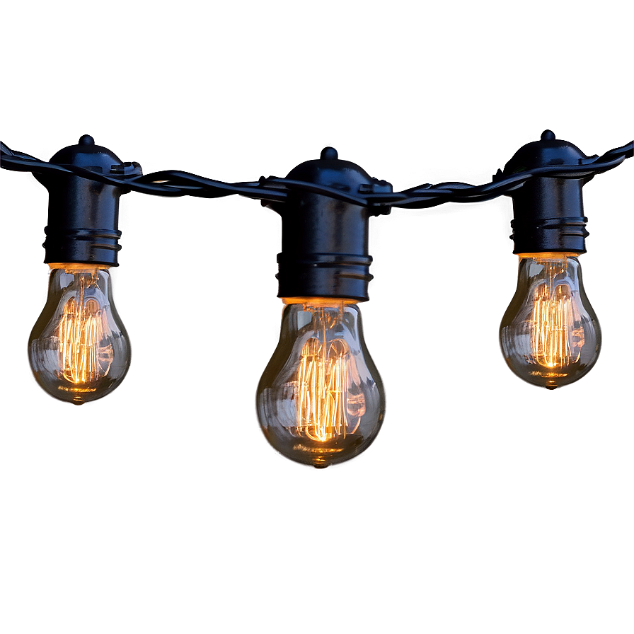 Edison Bulb String Light Png Tsx47 PNG