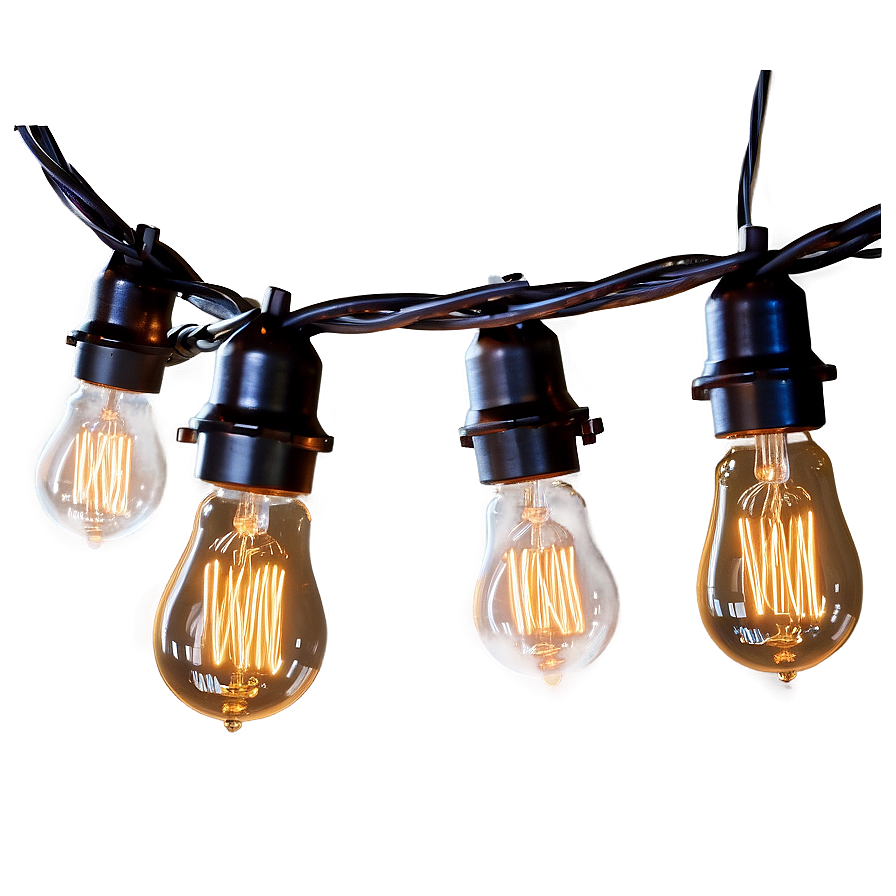 Edison Bulb String Light Png Xie87 PNG