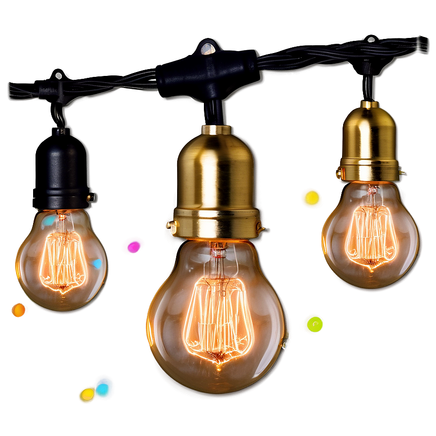 Edison Bulb String Lights Png 59 PNG