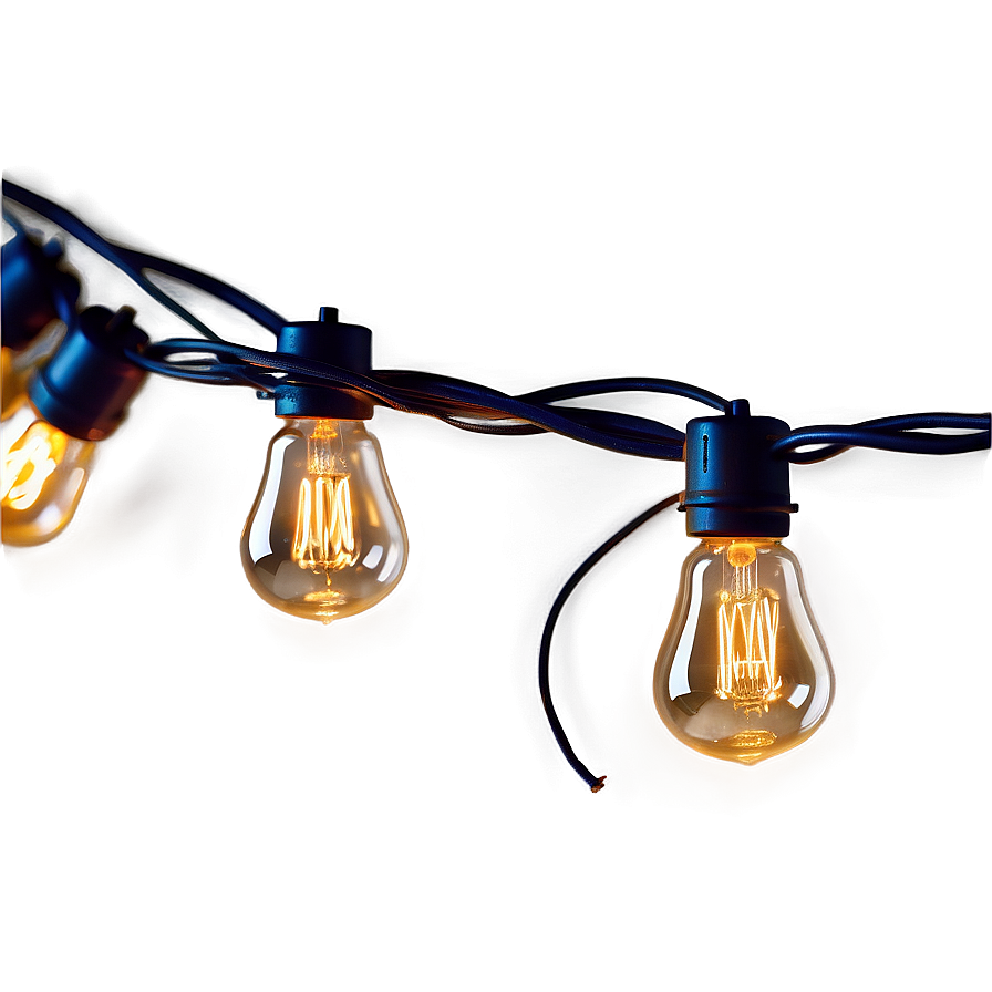 Edison Bulb String Lights Png Jyt PNG