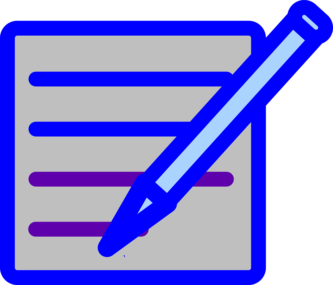 Editing Icon Blue Pen PNG
