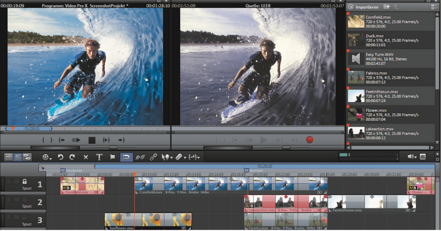 A Video Editor With A Surfboard And Surfboard