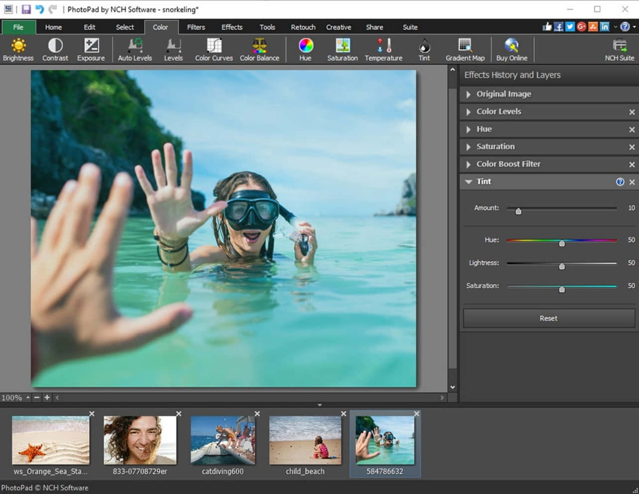 A Photo Editor With A Woman In The Water