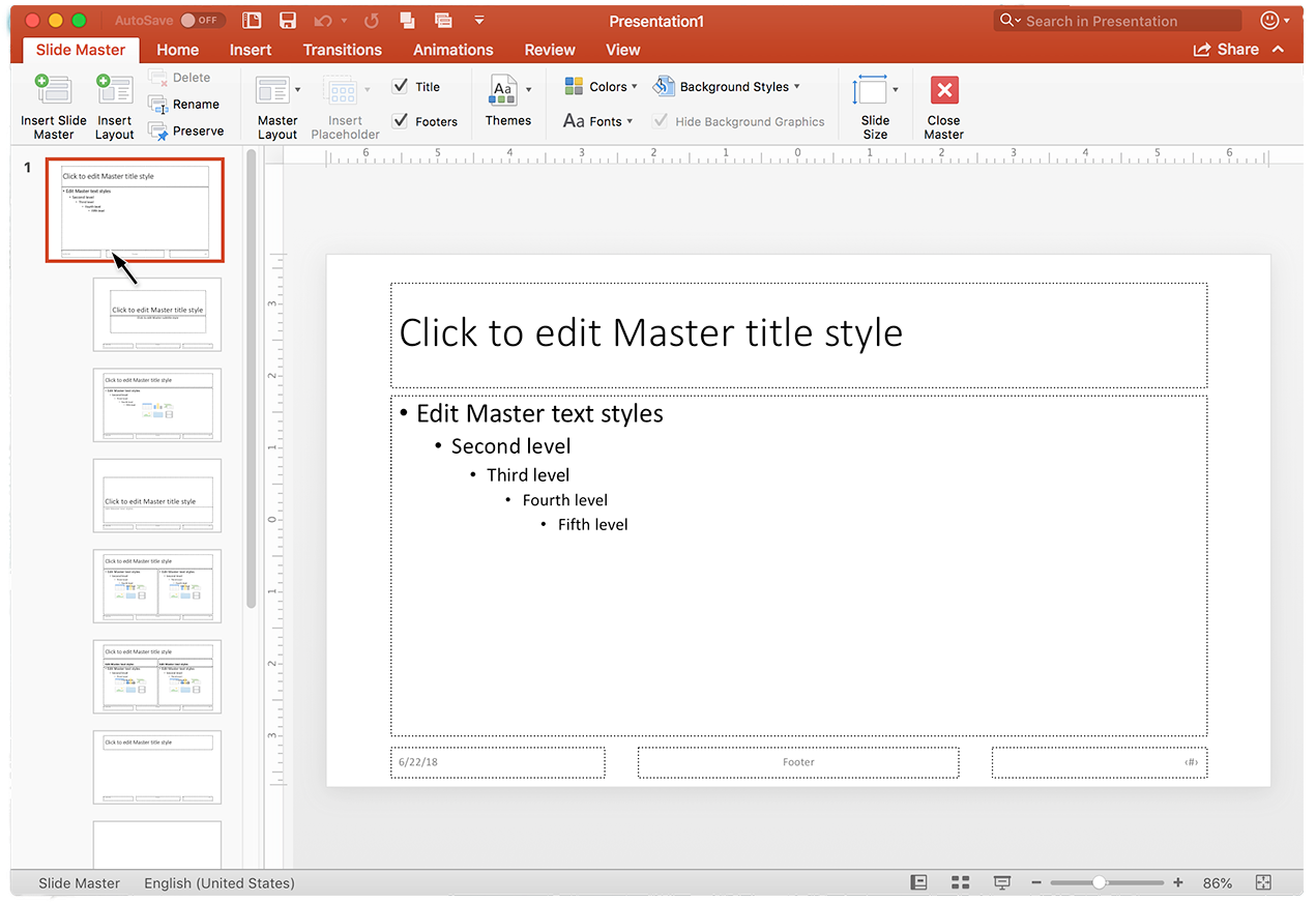 Editing Slide Masterin Presentation Software PNG