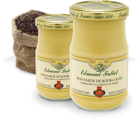 Edmond Fallot Burgundy Mustard Jars PNG
