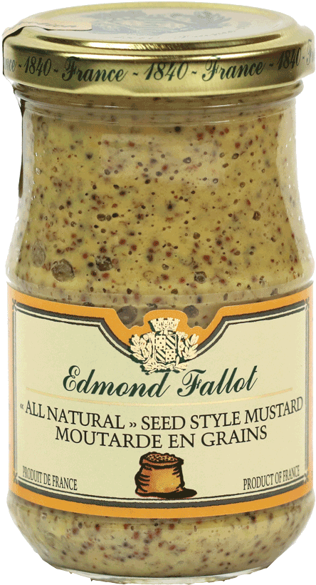 Edmond Fallot Seed Style Mustard Jar PNG