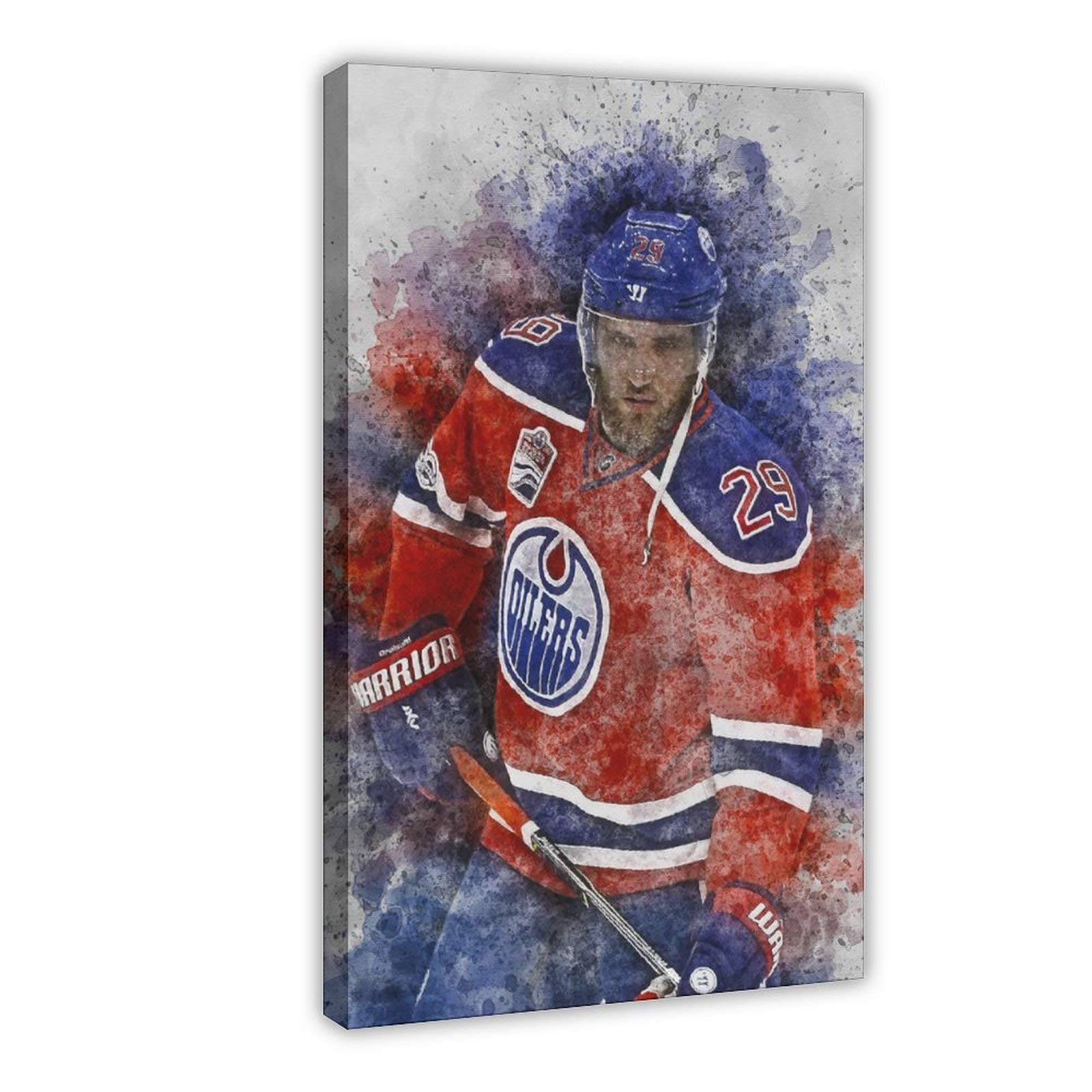 Edmonton Oilers  Leon Draisaitl Painting Canvas Wallpaper