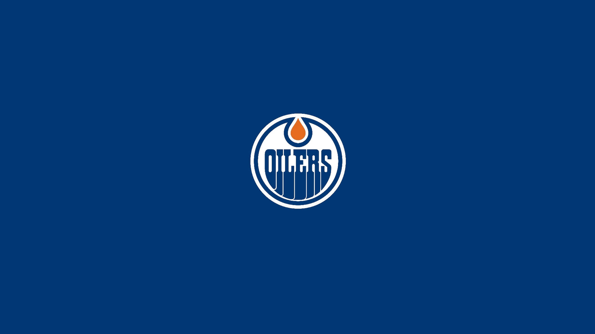 Edmonton Oilers Minimal Blue Logo Wallpaper
