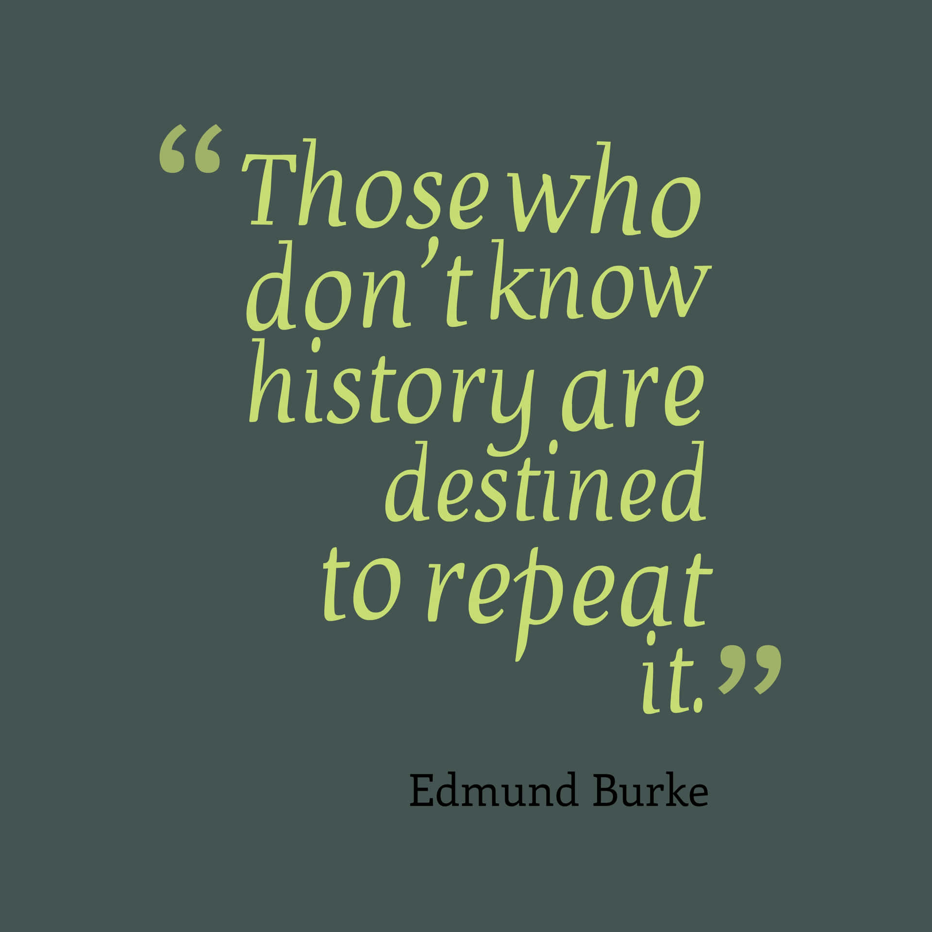 Edmund Burke History Quote Wallpaper