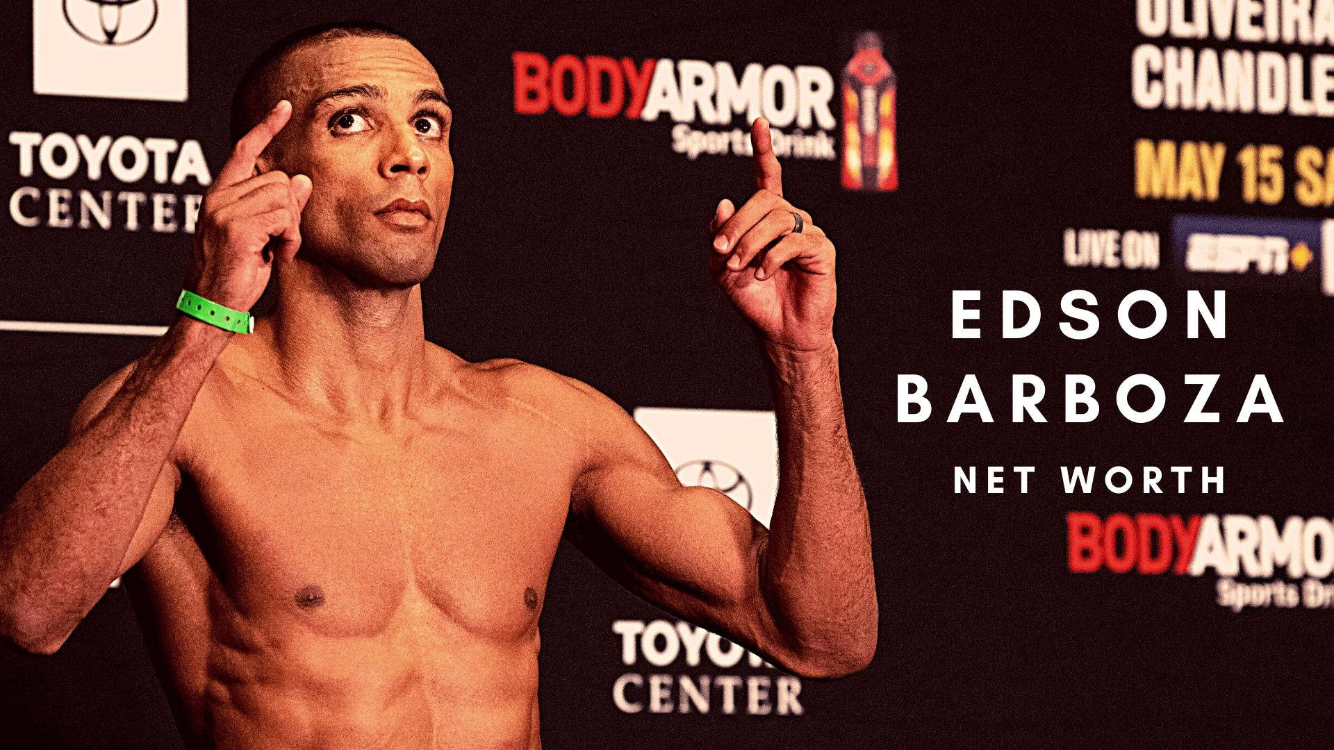 Edson Barboza Pointing With Both Hands Wallpaper