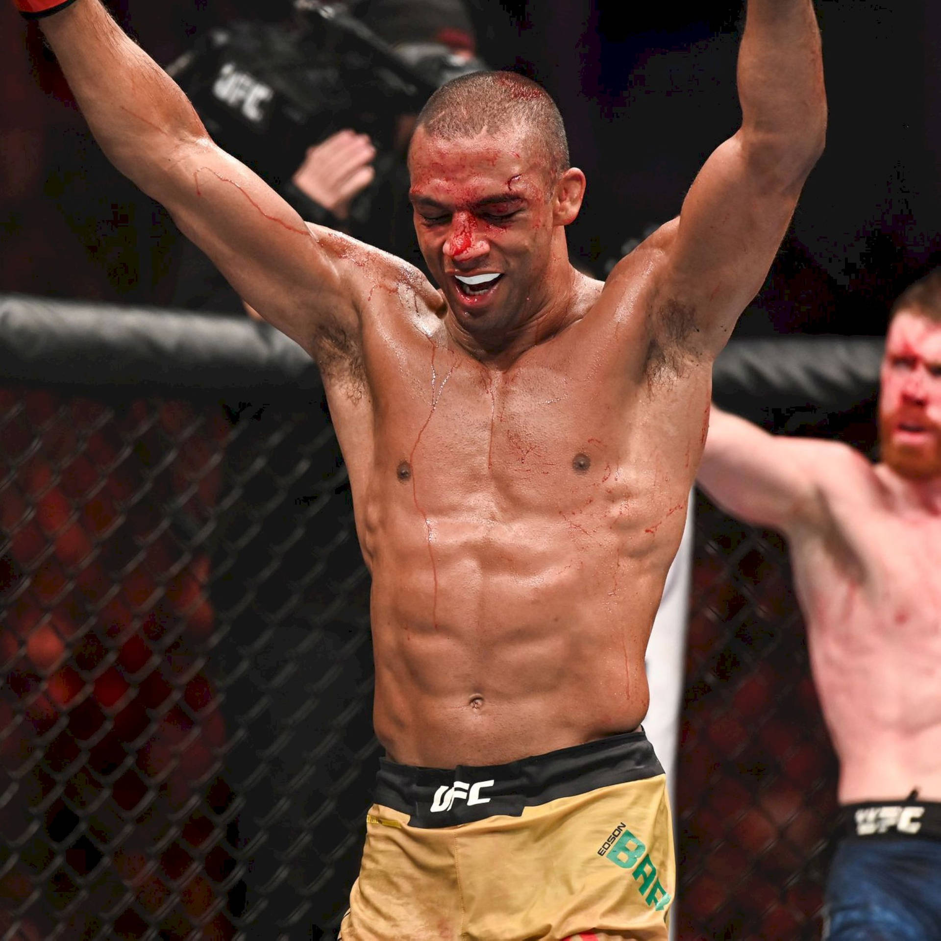 Edson Barboza Smiling With Bloody Nose Wallpaper