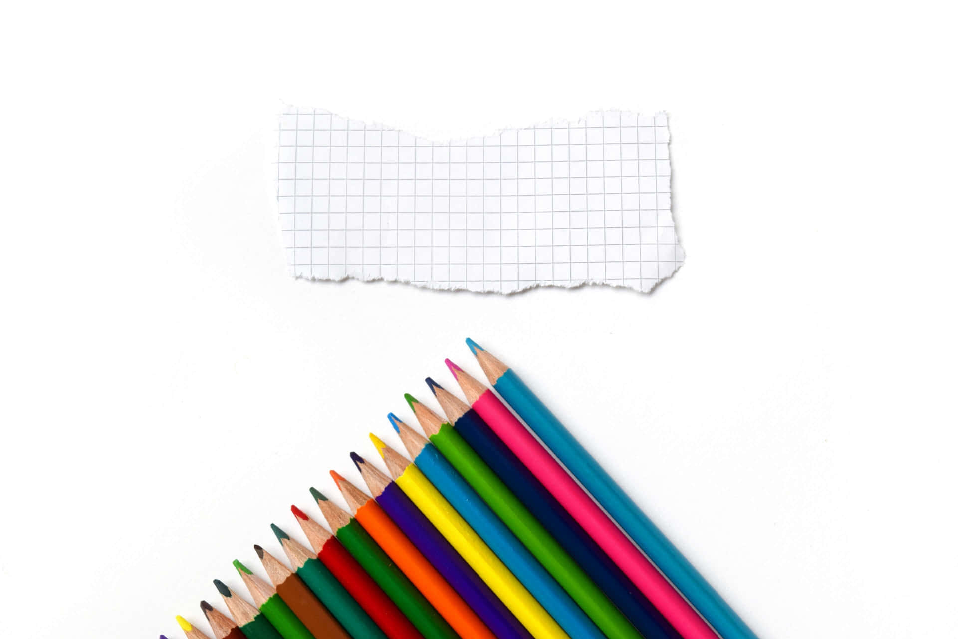 Colorful Pencils With A Piece Of Paper