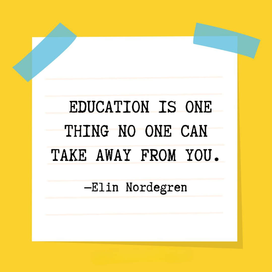 Education Quote Elin Nordegren Wallpaper