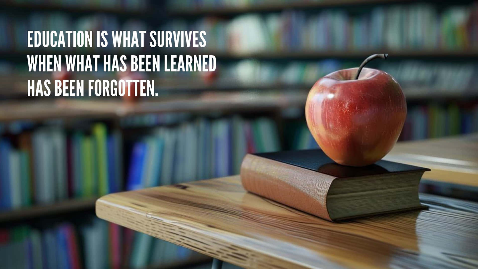 Education Survives Forgotten Quote Wallpaper
