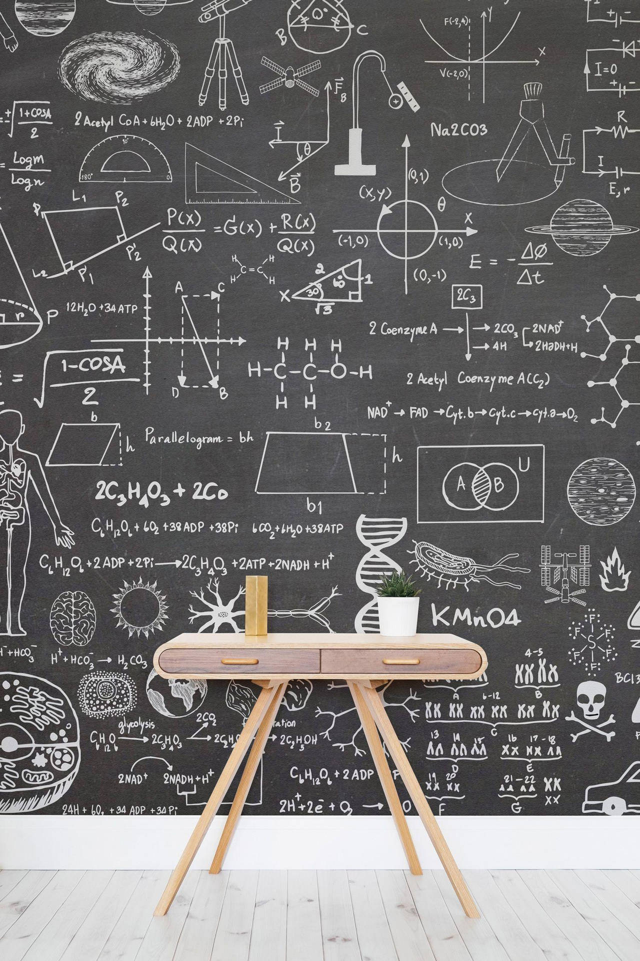 Educational Blackboard Table Background