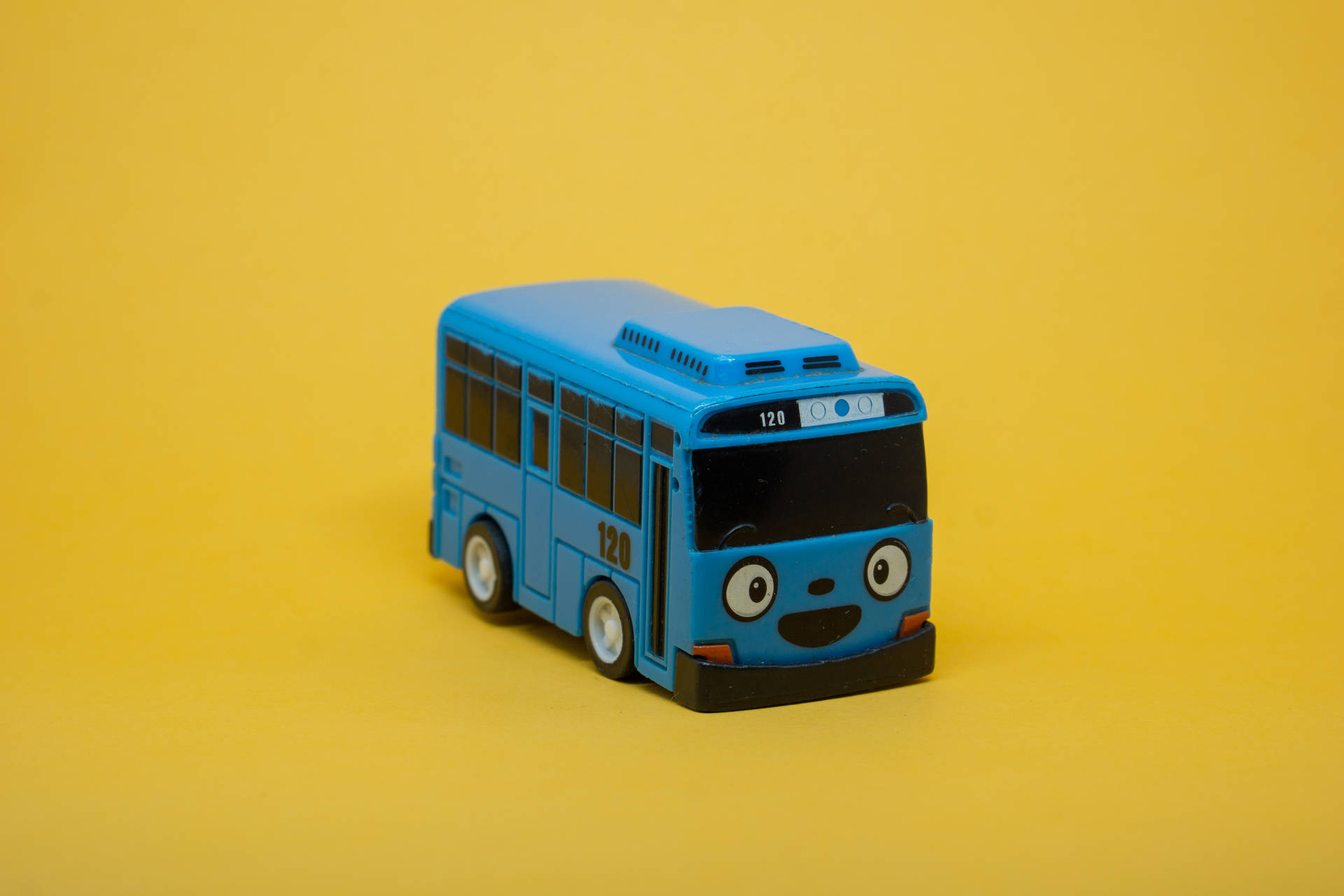 Educational Blue Toy Bus Background