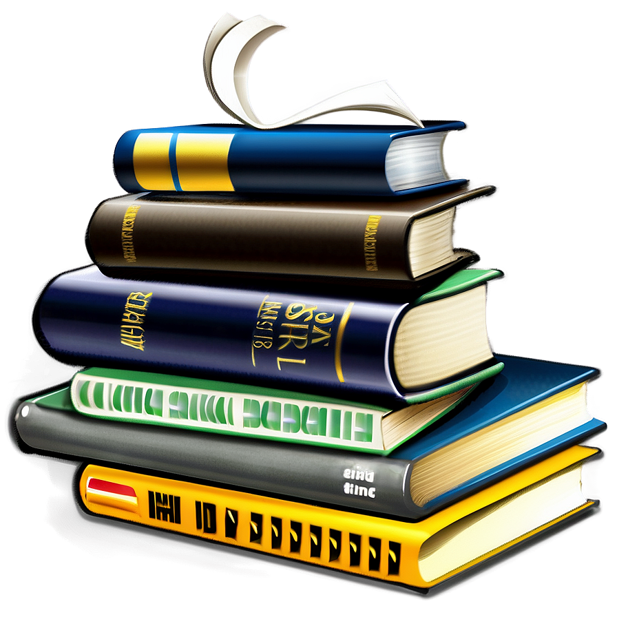 Educational Books Stack Png 29 PNG