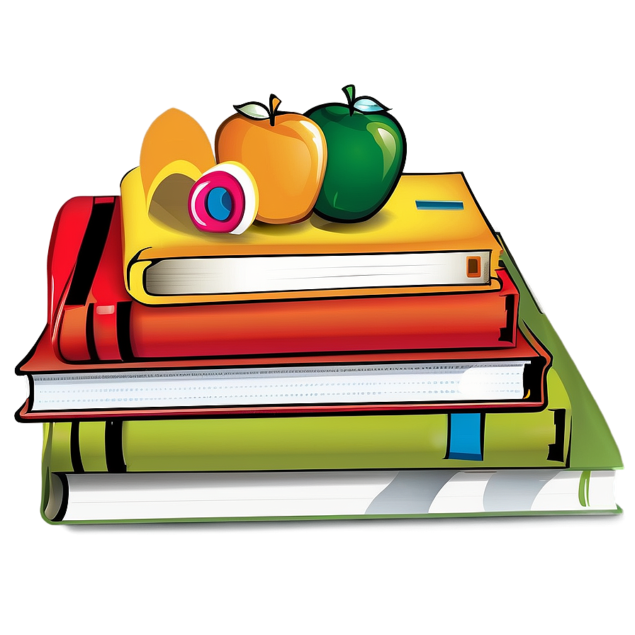 Educational Books Vector Set Png 06262024 PNG