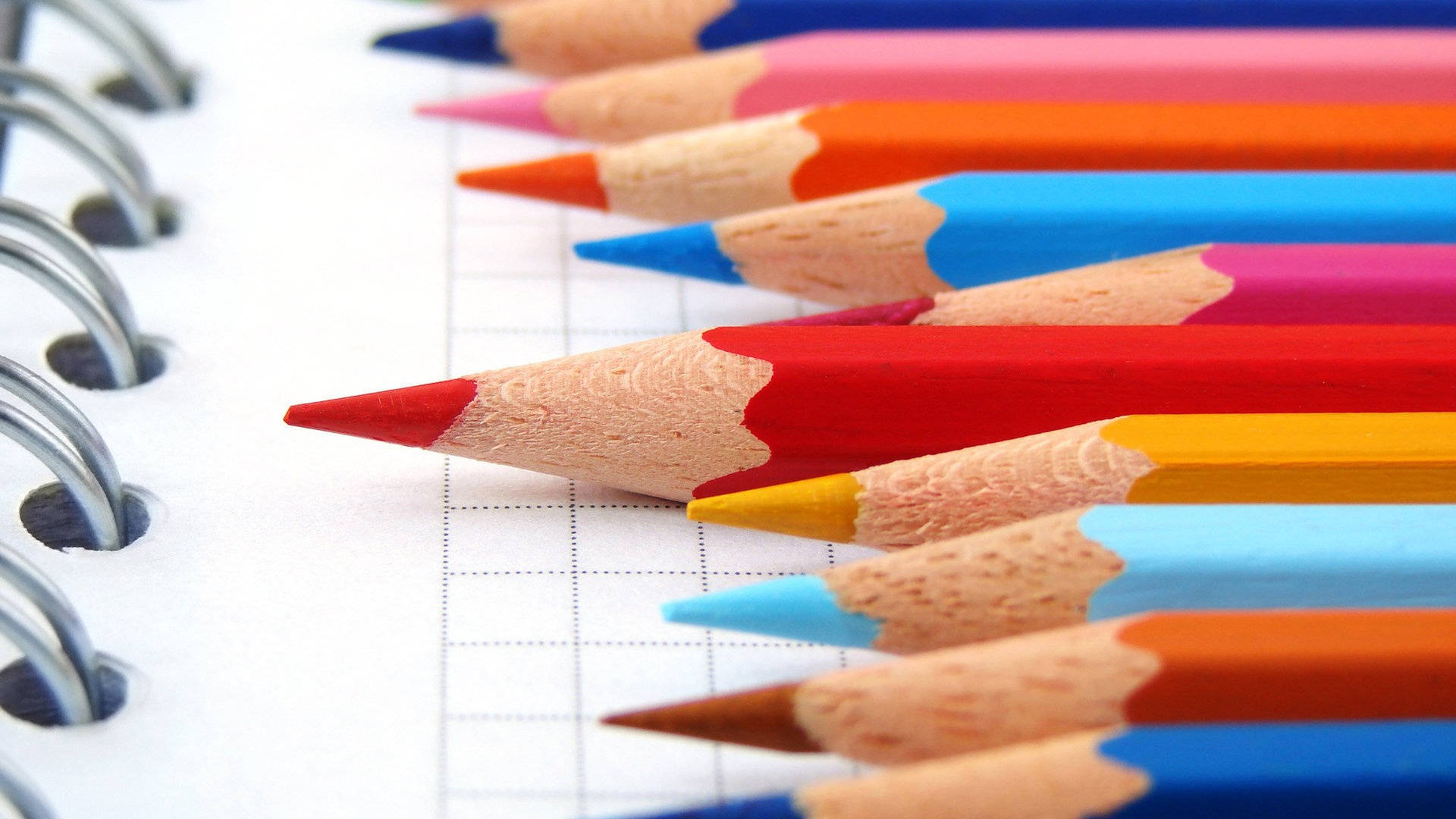 Educational Colored Pencils Background