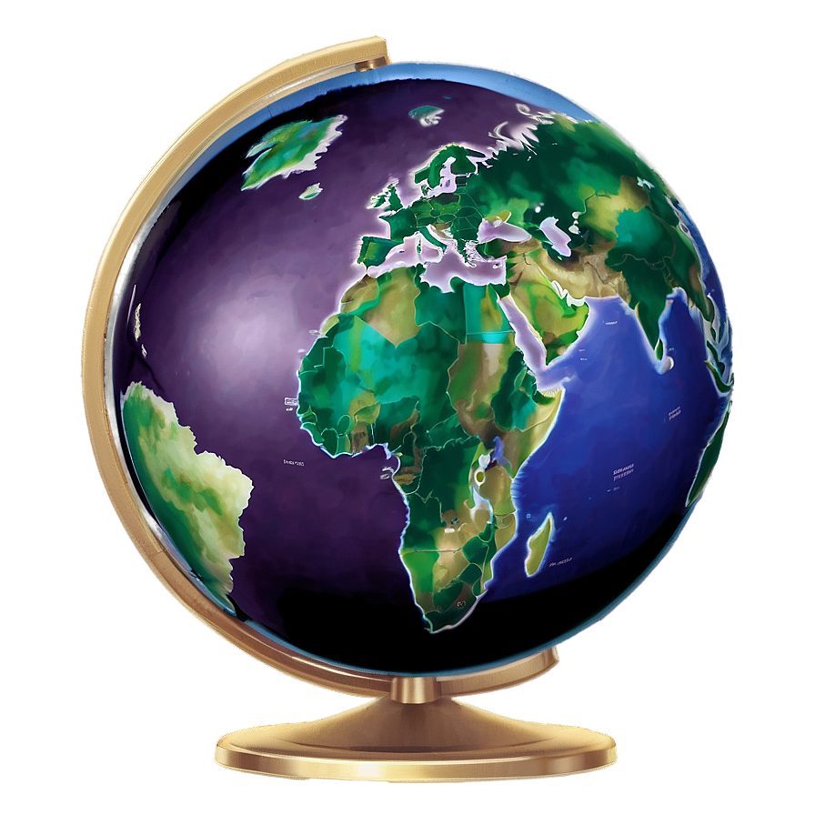 Educational Globe Diagram Png 05042024 PNG