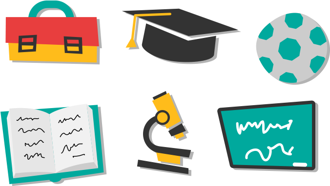 Educational Icons Vector PNG