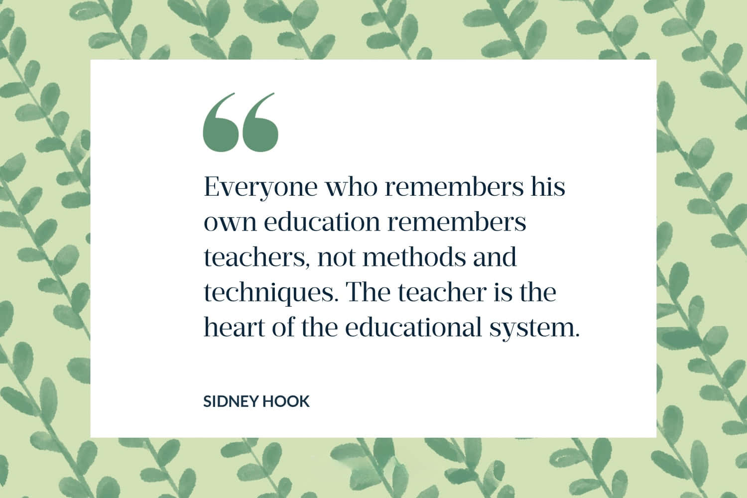 Educational System Heart Quote Sidney Hook Wallpaper