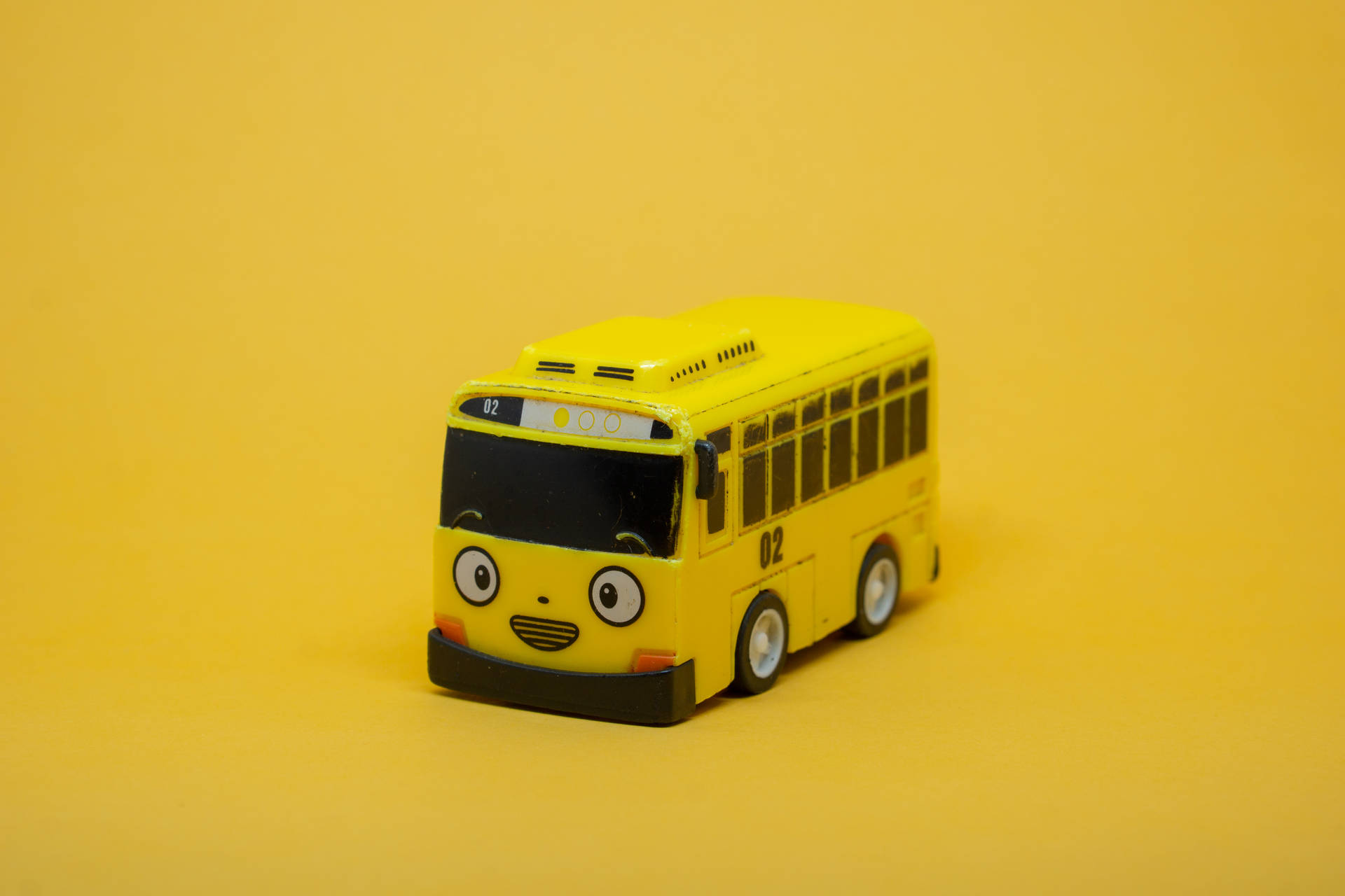 Educational Yellow Toy Bus Background