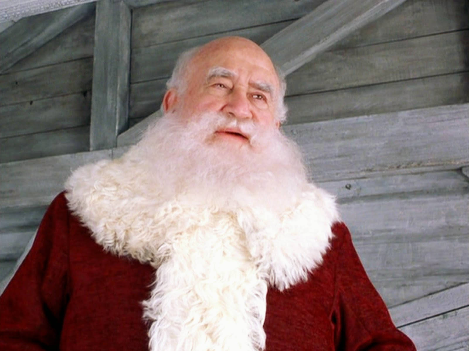 Edward Asner Christmas Santa Outfit Wallpaper