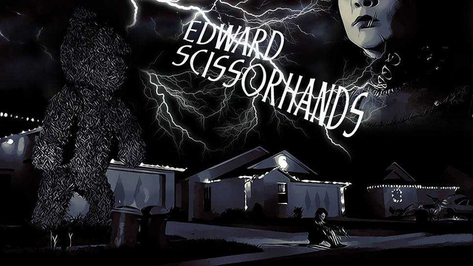 Edward Scissorhands Graphic Art Wallpaper