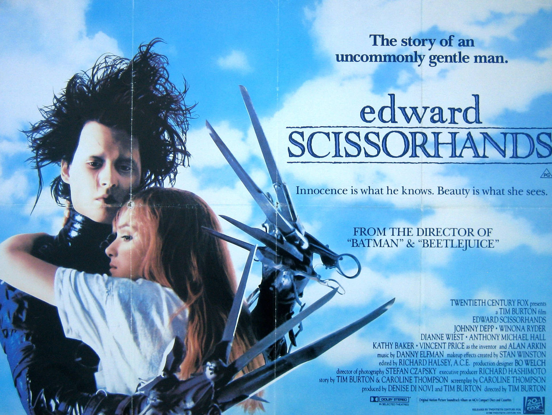 Edward Scissorhands Filmplakat Tapet Wallpaper