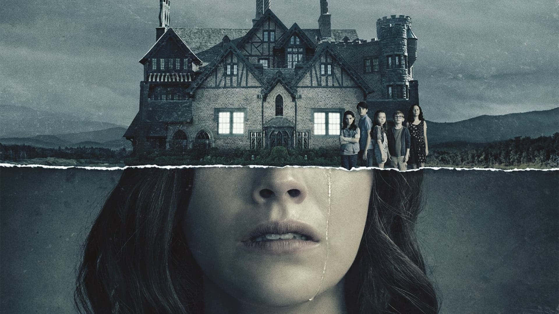 Eerie And Chilling Portrait Of The Bly Manor Amidst The Fog Wallpaper