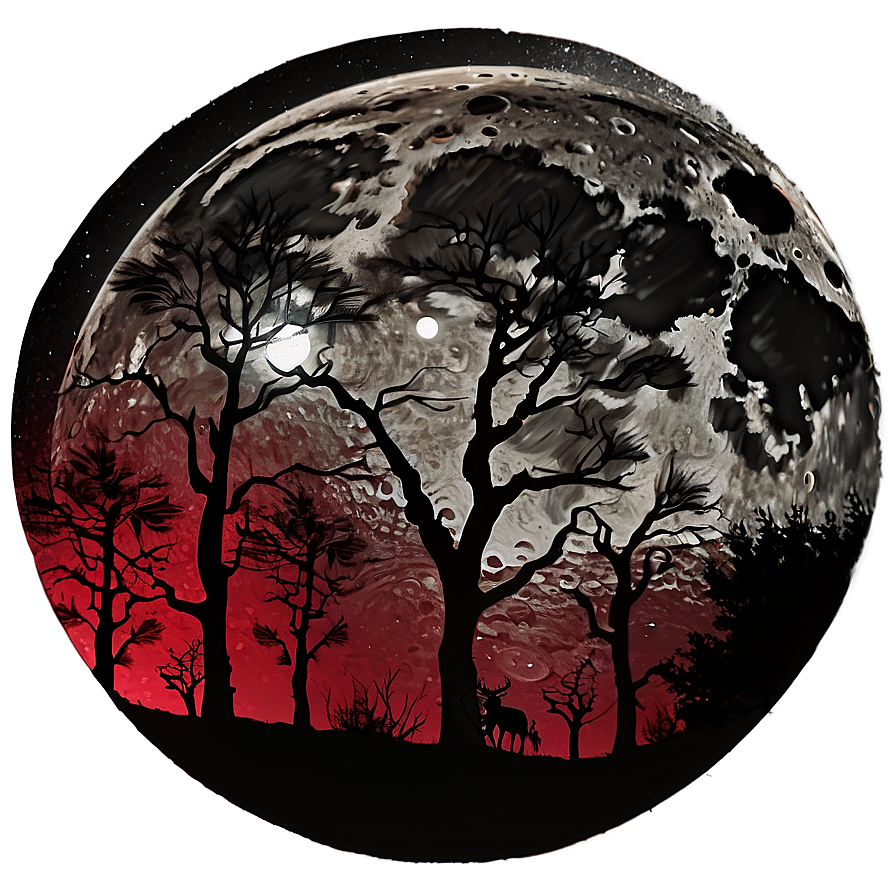 Eerie Blood Moon Landscape Png 20 PNG